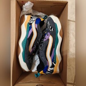 Vans Brux Wc Sneakers in Black and Blue